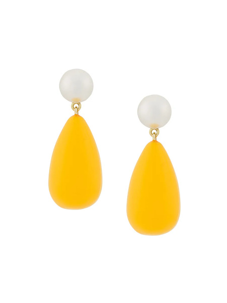  Eshvi Teardrop Earrings - Yellow 