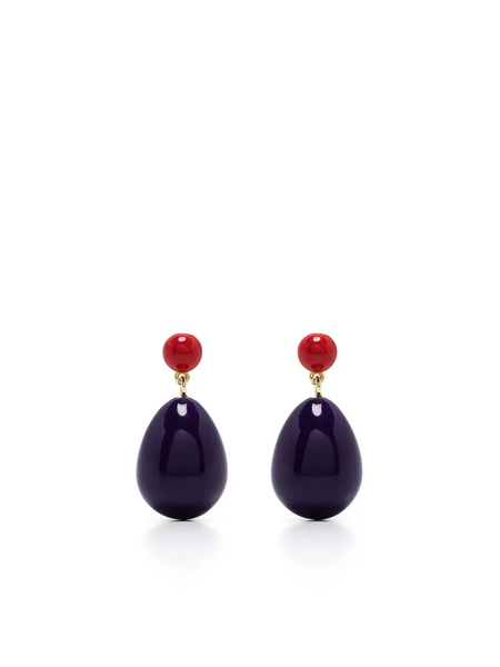  Eshvi Two-tone Drop Earrings - Purple 