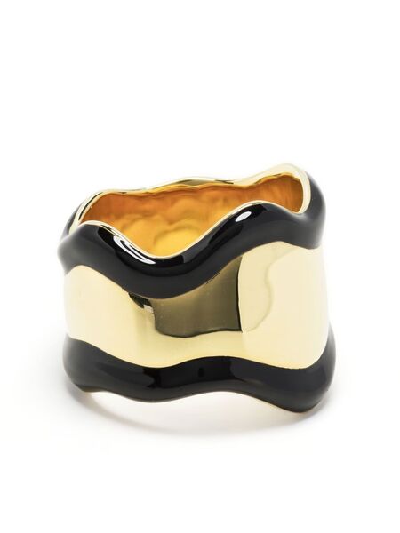  Eshvi Two-tone Wave Ring - Black 
