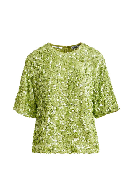  Essentiel Antwerp Sequin Blouse - Green 