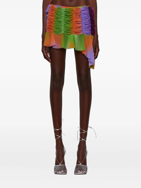  Ester Manas Ruched Mini Skirt - Green 
