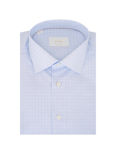  Eton Checked Shirt - Blue 