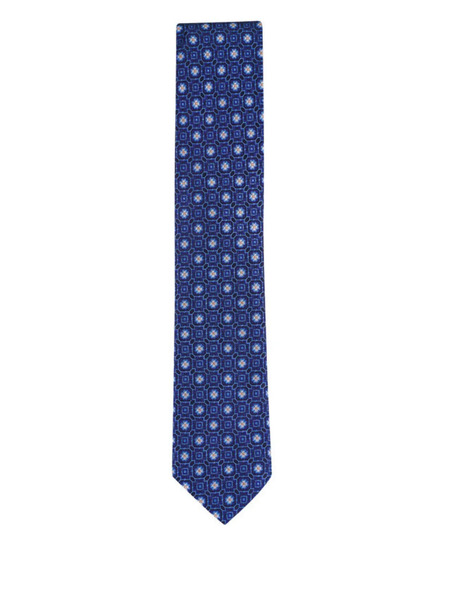  Eton Floral-pattern Tie - Blue 