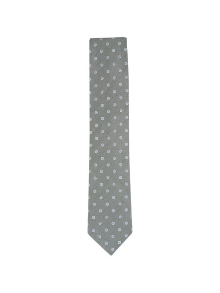  Eton Floral-pattern Tie - Green 