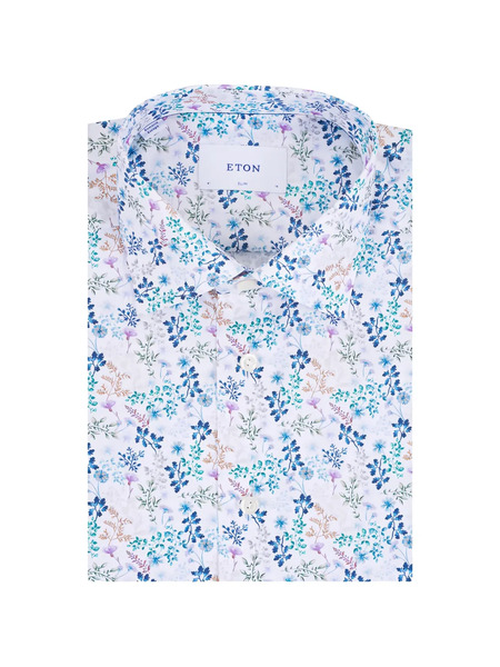  Eton Floral-patterned Shirt - White 