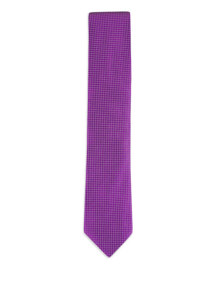  Eton Geometric-pattern Tie - Purple 