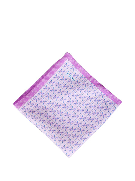  Eton Patterned Pocket Square - Pink 