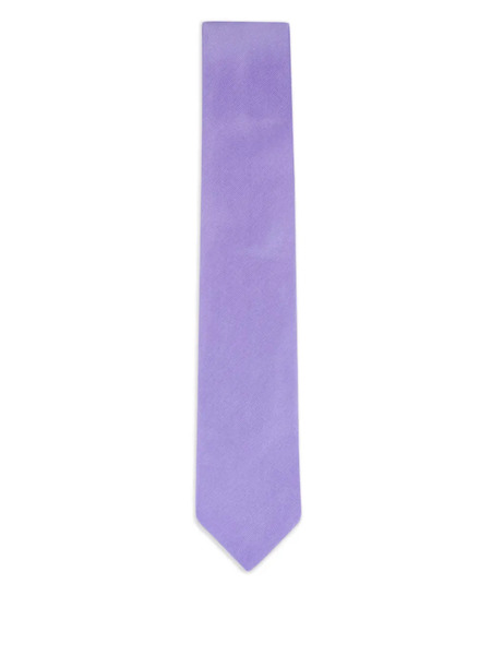  Eton Patterned Silk Tie - Purple 