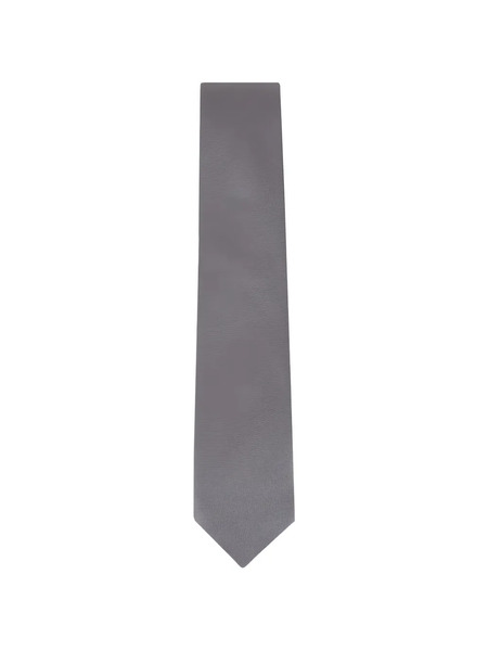  Eton Textured Pointed-tip Tie - Grey 
