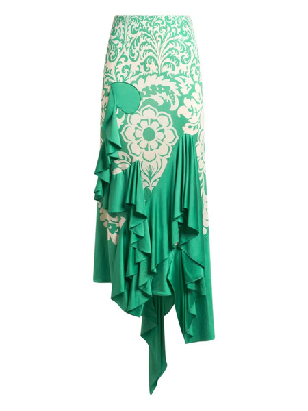  Etro Asymmetric Skirt - Green 