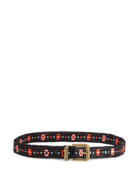  Etro Beaded Floral Belt - Black 