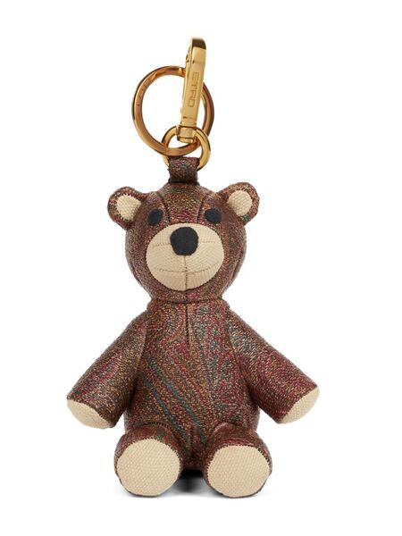  Etro Bear Charm Keychain - Brown 