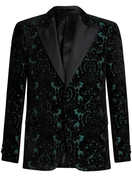  Etro Brocade Velvet Blazer - Black 