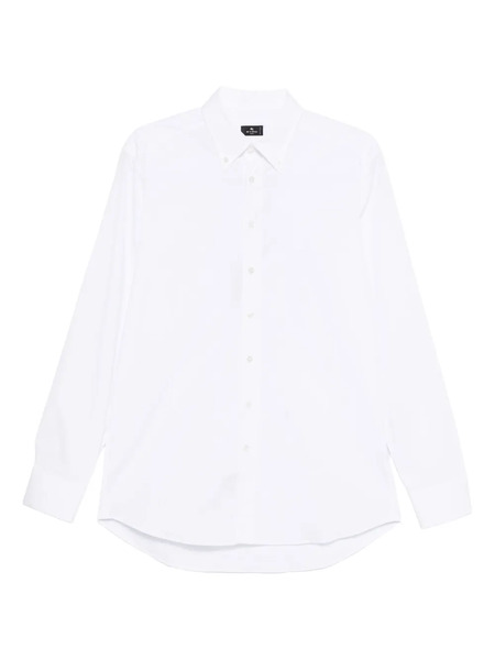  Etro Button-down Logo Shirt - White 