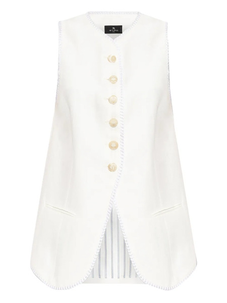 Etro Button-fastening Waistcoat - White 