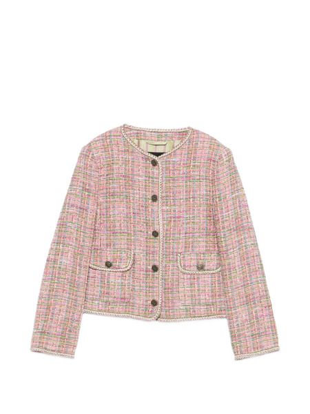  Etro Button-up Tweed Jacket - Pink 