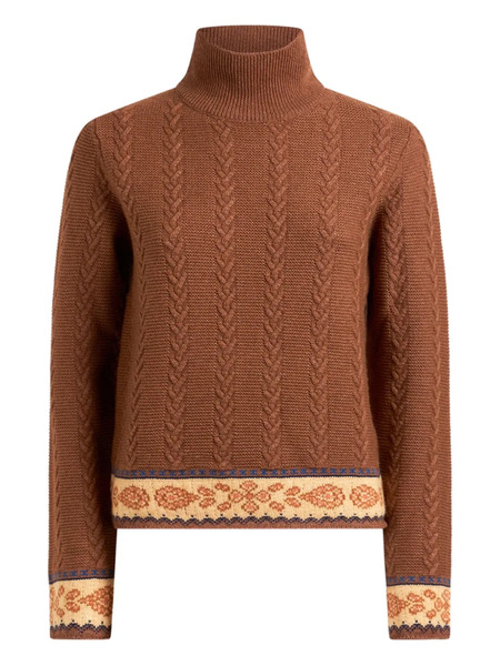  Etro Cable-knit Patterned Sweater - Brown 
