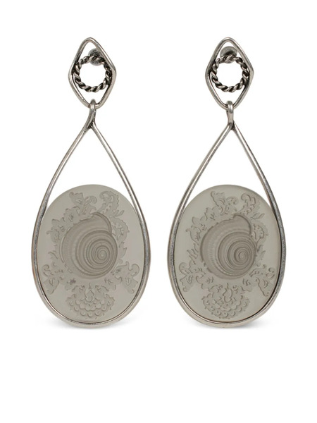  Etro Cameo-shell Earrings - Silver 