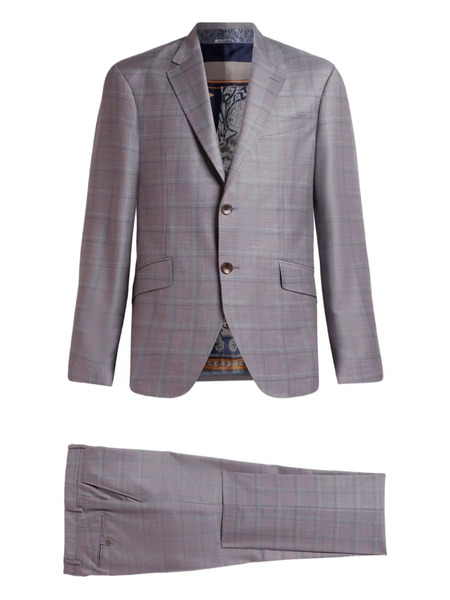  Etro Checked Single-breasted Suit - Grey 