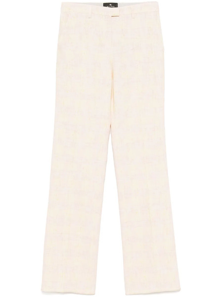  Etro Checked Trousers - Yellow 