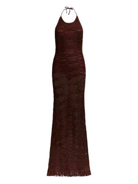  Etro Crochet-effect Maxi Dress - Brown 