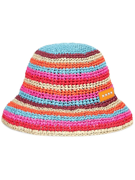  Etro Crochet Striped Bucket Hat - Multicolour 