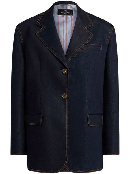  Etro Denim Blazer - Blue 