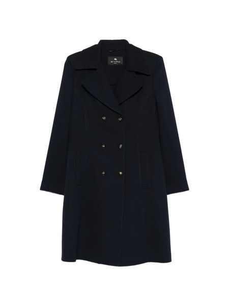  Etro Double-breasted Coat - Blue 