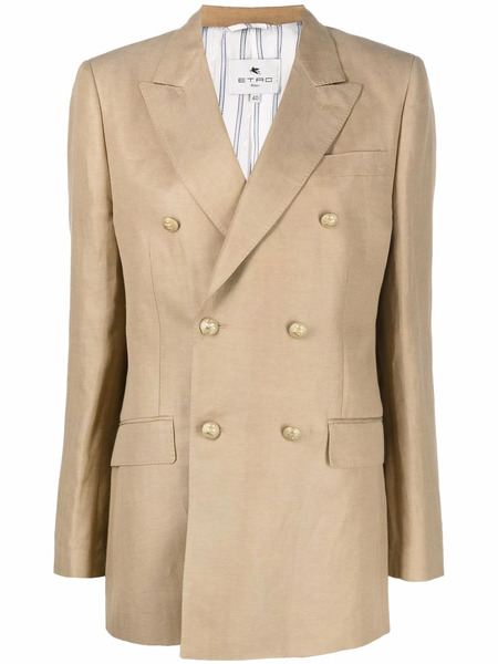  Etro Double-breasted Jacket - Brown 