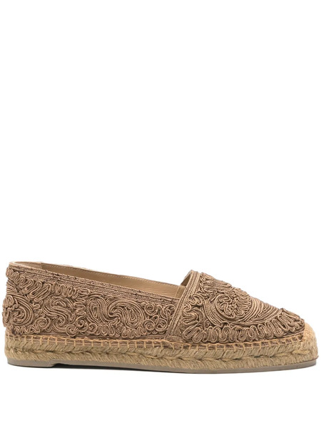  Etro Embroidered Espadrilles - Neutrals 