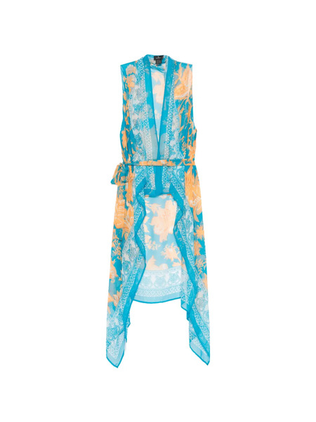  Etro Floral Belted Blouse - Blue 