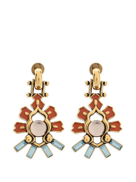 Etro Floral Drop Earrings - Gold 