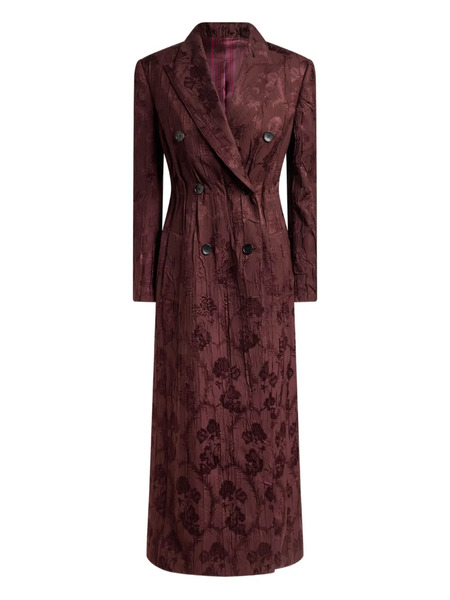  Etro Floral-embroidered Double-breasted Coat 
