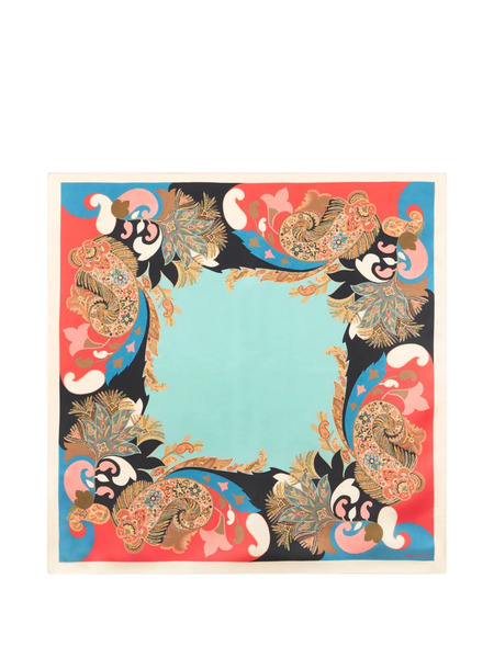  Etro Floral Paisley Scarf - Blue 