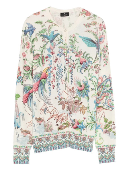  Etro Floral-patterned Cardigan - Neutrals 