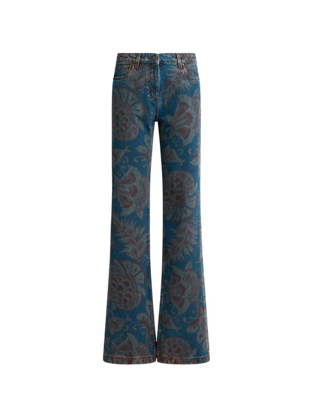  Etro Floral-print Jeans - Blue 