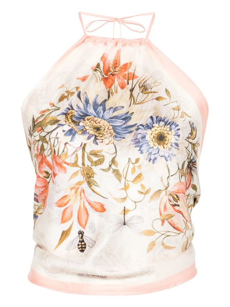  Etro Floral-print Top - Neutrals 