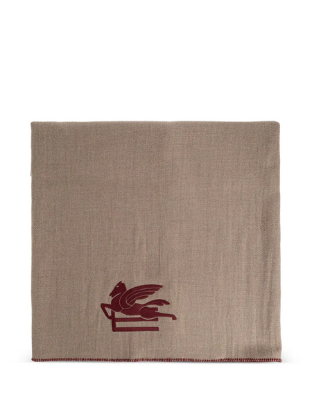  Etro Home Logo-embroidered Blanket - Neutrals 