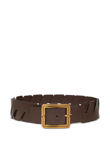  Etro Interwoven Leather Belt - Brown 