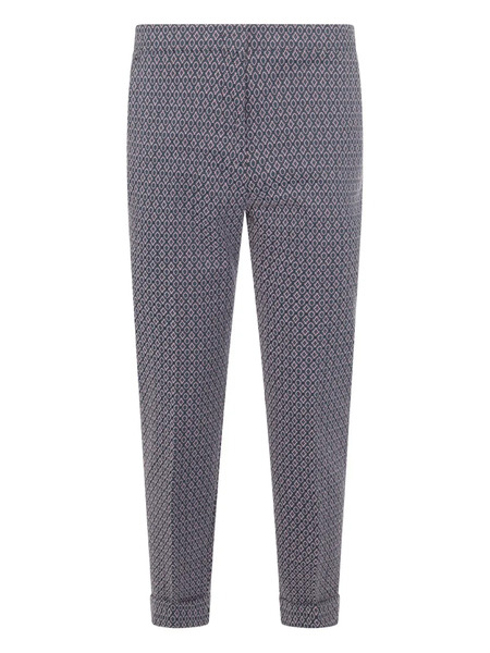  Etro Jacquard-pattern Trousers - Blue 