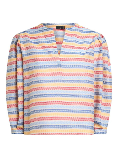  Etro Jacquard Striped Blouse - S9883 