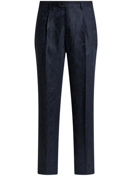  Etro Jacquard Trousers - Blue 