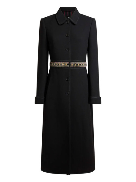  Etro Jewel-embellished Wool Coat - Black 
