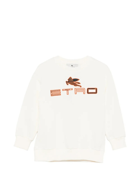  Etro Kids Embroidered Logo Sweatshirt - Neutrals 