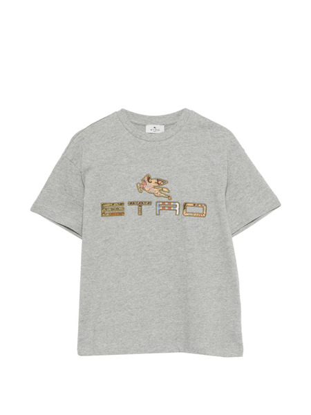  Etro Kids Embroidered T-shirt - Grey 