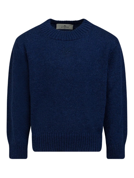  Etro Kids Logo-embroidered Sweater - Blue 