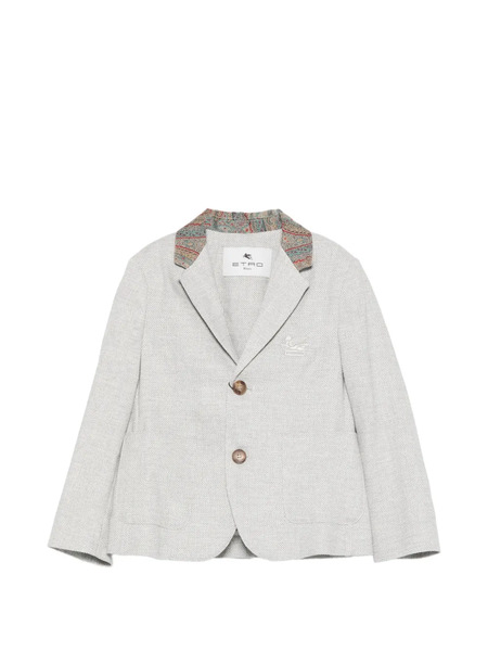  Etro Kids Notched-lapel Blazer - Grey 