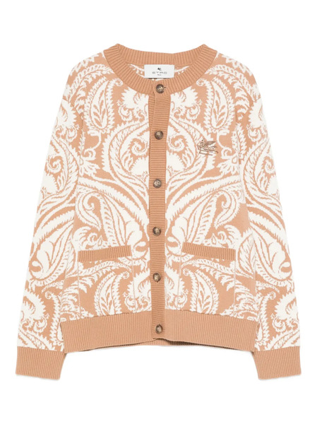  Etro Kids Paisley-buttoned Cardigan - Neutrals 