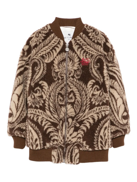  Etro Kids Paisley-pattern Bomber Jacket - Brown 