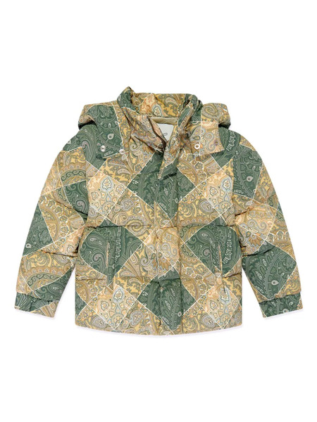  Etro Kids Paisley-print Puffer Jacket - Green 
